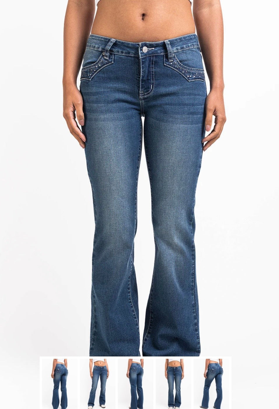 04Low Bootcut-Jeans - Blau